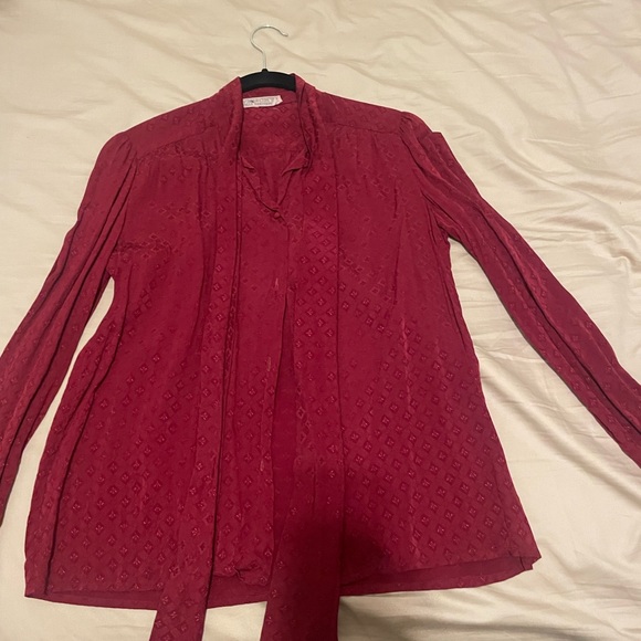 Givenchy red blouse size 8 - Picture 4 of 6